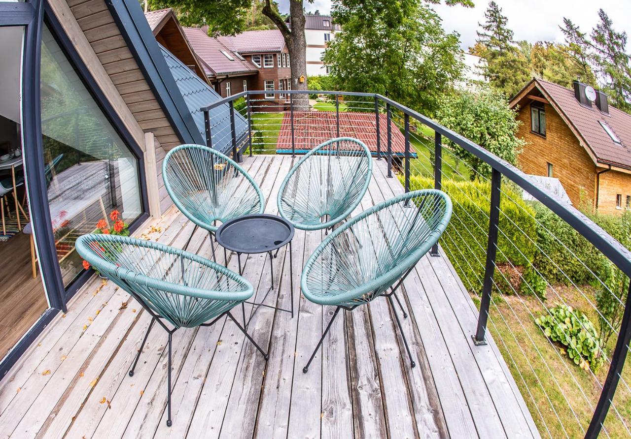 Vakaras Cozy Apartment In The Guest House With The Terrace And The Stunning View To The River Side Birštonas Buitenkant foto